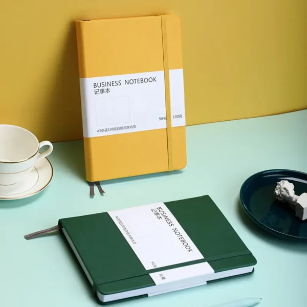 Handmade Leather Cover Dotted Notebook A5