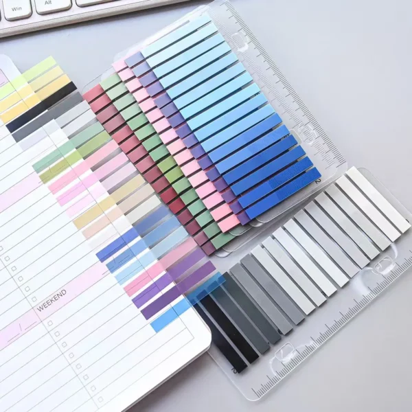 S0894a28371f04265b6608f832a91a2956.webp Gradient Index Tabs with Ruler (6 Packs)
