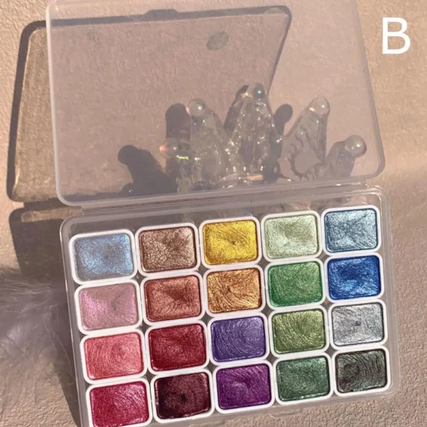 S18f2379f809f4743881ddce936303e72B.webp Pearlescent Metallic Watercolour Set (20 Colours)