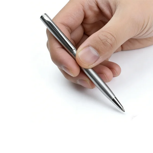 S1b1180ffcd9e481ca6a61a0dfd613e05r.webp Mini Stainless Steel Pocket Pen with 10 Refills