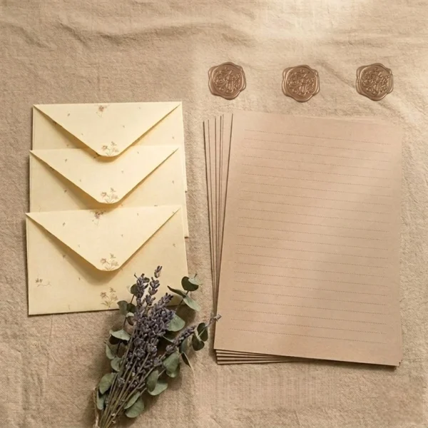 S21bb8551408e48bca1f0d3493d117df1l.webp Vintage Floral Letter Paper & Envelope Set (16 pcs)