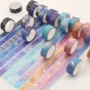 S3864b37d28c64fd395bdf79d9fbd7ce38.webp Gold Foil Starry Sky Washi Tape Set (12 Rolls)