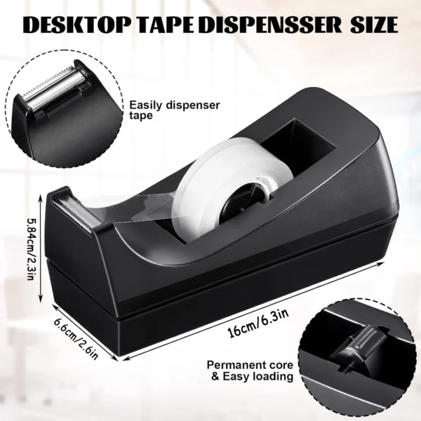 Desktop Tape Dispenser with Non-Slip Base