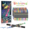 Dual Tip Glitter Brush Markers