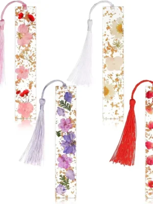 S6daf2415a33849e8863ec9ac49201165e.webp Pressed Flower Resin Bookmark with Tassel