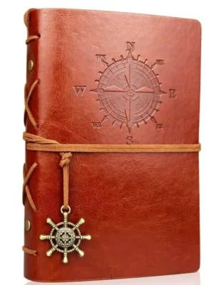 S6ed9a060ea3f4aaf8fb584e71432217b5.webp Retro Leather Pocket Journal with Kraft Refill