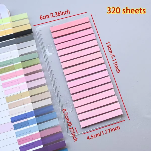 S76ba6c80cd254ab39eedcc25871d80c52.webp Gradient Index Tabs with Ruler (6 Packs)