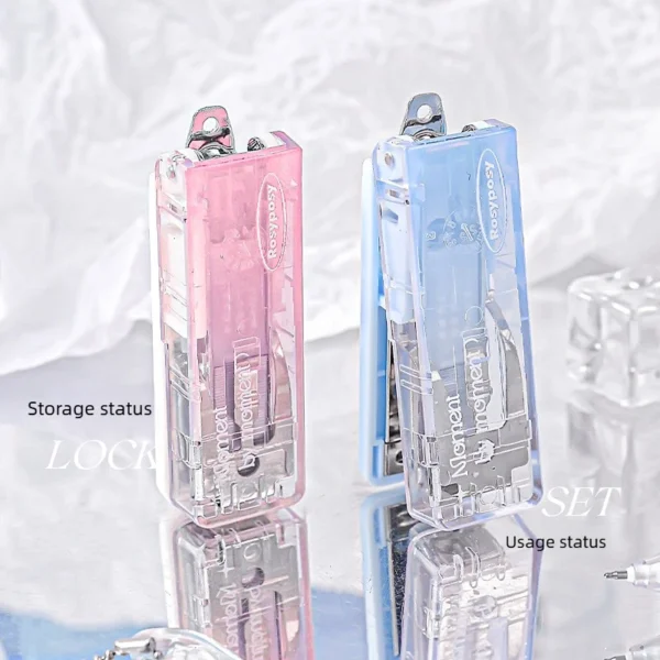 Clear Mini Folding Stapler