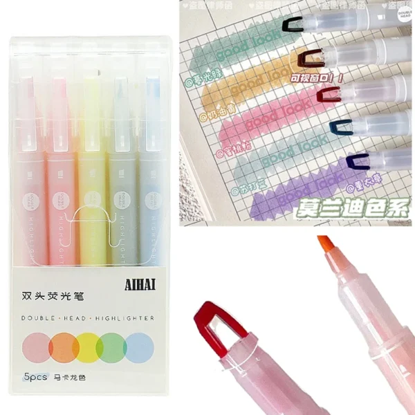 Window Tip Double-Ended Highlighters (5 pcs)