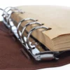 Retro Leather Pocket Journal with Kraft Refill