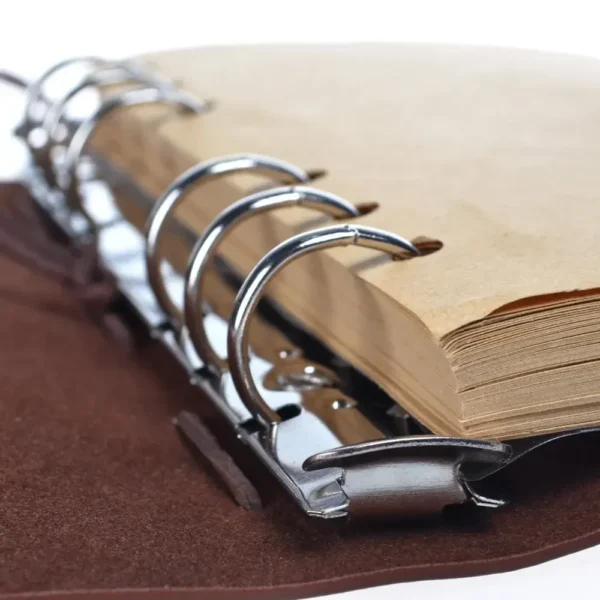 Retro Leather Pocket Journal with Kraft Refill