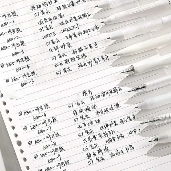 Minimalist Solid Colour Gel Pens (5 pcs)