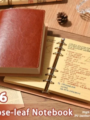 Vintage PU Leather Loose-Leaf Notebook