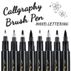 Se4c8ef01351547d1b0f000f8840579a4O.webp Black Brush Pen Hand Lettering Set (4 pcs)