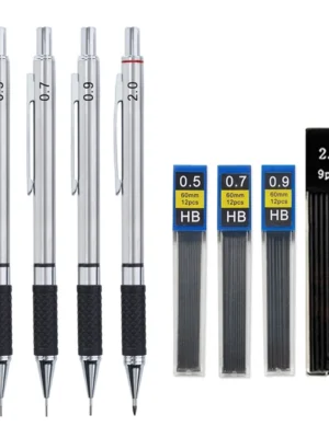 Sf15061d75b4f4981a3cce33670ab0475V.webp Metal Mechanical Pencil Set with Grip