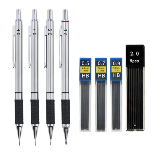Sf15061d75b4f4981a3cce33670ab0475V.webp Metal Mechanical Pencil Set with Grip