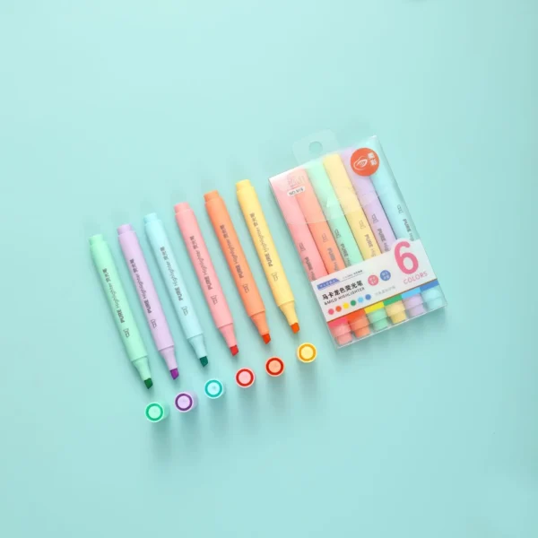 Pastel Macaron Highlighter Set (6 pcs)